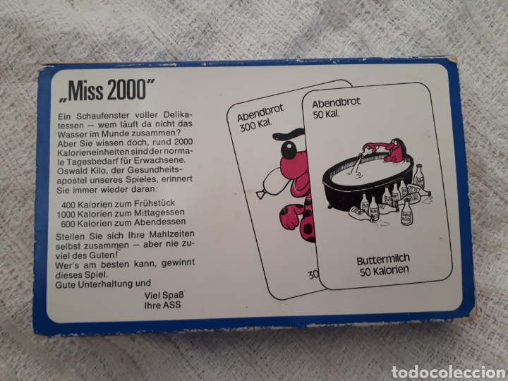 Barajas de cartas: Curioso juego mesa cartas calorías alemán Miss 2000 viel spaß Ihre Ass - Foto 2 - 123647514