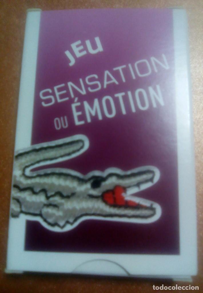 Decks of cards: Juego De Barajas publicitario Lacoste..Instrucciones en Frances