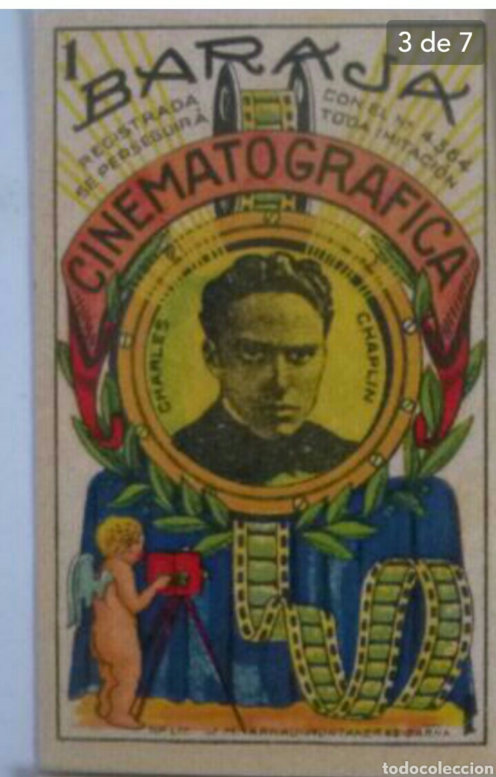 Jeux de cartes: Baraja cinematogr&aacute;fica, facs&iacute;mil de baraja de chocolates Jaime Bosch, edicion gremi libreros.