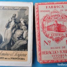 Barajas de cartas: BARAJA HIJOS DE HERACLIO FOURNIER , PUBLICIDAD PALOMINO Y VERGARA , JEREZ, PERFECTA CON CAJA