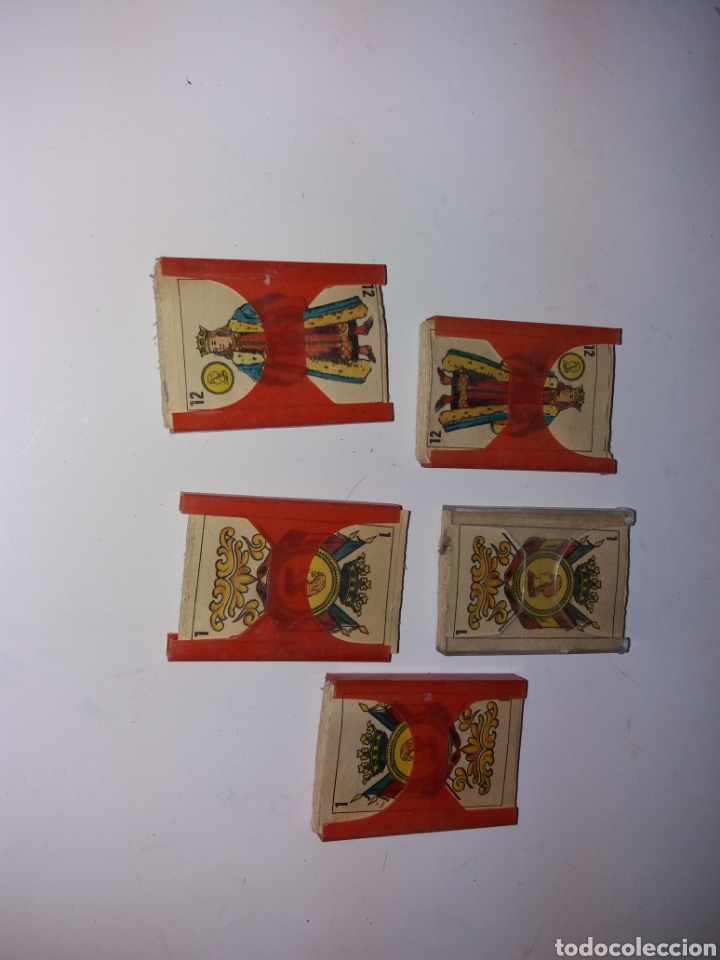 Barajas de cartas: Lote 5 mini barajas espa&ntilde;olas - Foto 1