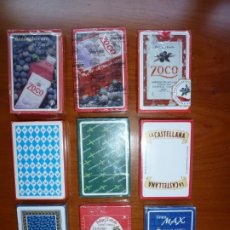 Jeux de cartes: LOTE NUEVE BARAJAS NAIPES FOURNIER - PUBLICIDAD - PRECINTADAS. Lote 175350525