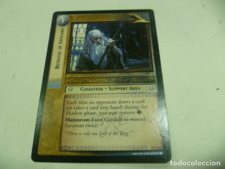 Barajas de cartas: Carta de El Se&ntilde;or de los Anillos - Foto 1