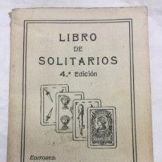Barajas de cartas: LIBRO DE SOLITARIOS 4ª EDICION 1935 - HIJOS DE H. FOURNIER - VITORIA - BUEN ESTADO - 65 P. 12X8,5