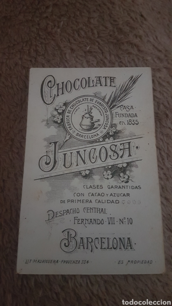 Barajas de cartas: Cromo naipe chocolates Juncosa - Foto 2