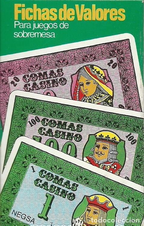 Barajas de cartas: FICHAS DE VALORES NAIPES COMAS - Foto 1