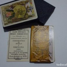 Barajas de cartas: BARAJA EXPOSICIÓN IBEROAMERICANA VIUDA E HIJOS FOURNIER SEVILLA Y BARCELONA 1929 - PRECINTADA. RARA. Lote 236000990
