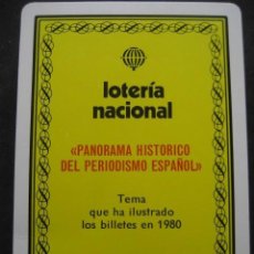 Barajas de cartas: BARAJA FOURNIER POKER ESPAÑOL. LOTERIA NACIONAL 1980 BILLETES PANORAMA HISTORICO PERIODISMO ESPAÑOL