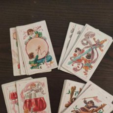 Decks of cards: BARAJA ANTIGUA 40 CARTAS -PUBLICIDAD CHOCOLATE MIGUEL OLCINA -ALCOY- BARAJA CABEZONES-(PM-2). Lote 248513025
