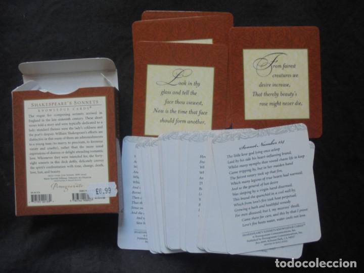 Barajas de cartas: Shakespeare&acute;s Sonnets 48 cartas en Ingl&eacute;s - Foto 2
