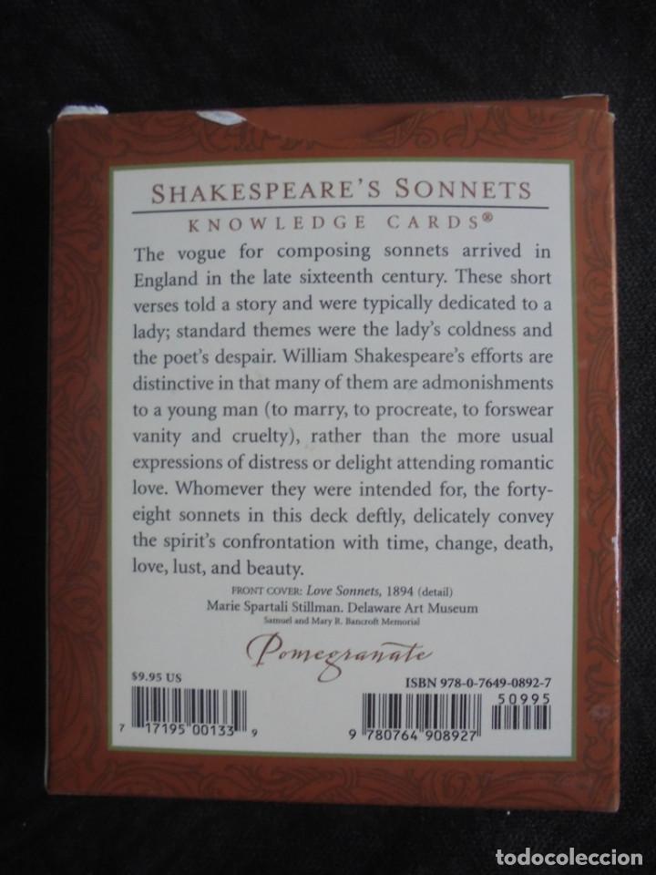 Barajas de cartas: Shakespeare&acute;s Sonnets 48 cartas en Ingl&eacute;s - Foto 3
