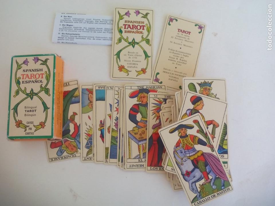 Fournier, Tarot de 78 cartas, Instrucciones en español, inglés, francés,  alemán y portugués, Baraja, Juegos mesa