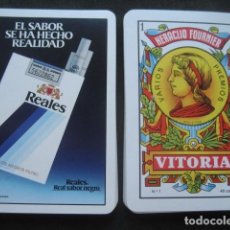 Barajas de cartas: BARAJA ESPAÑOLA FOURNIER. PUBLICIDAD TABACO CIGARRILLOS REALES. Lote 279410128