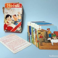 Barajas de cartas: HEIDI - CAJA ROJA - BARAJA DE CARTAS INFANTILES FOURNIER - 1987 - COMPLETA CON INSTRUCCIONES