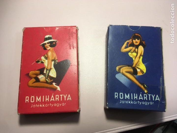 Barajas de cartas: Dos barajas de poker eróticas Rumanía Romihártya la roja está sin estrenar,la otra abierta - Foto 2 - 302596133