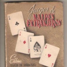 Barajas de cartas: 1 LIBRO JUEGO DE NAIPES EXTRANJEROS EDITORES HIJOS DE HERACLIO FOURNIER VITORIA ESPAÑA AÑO 1951. Lote 312926253