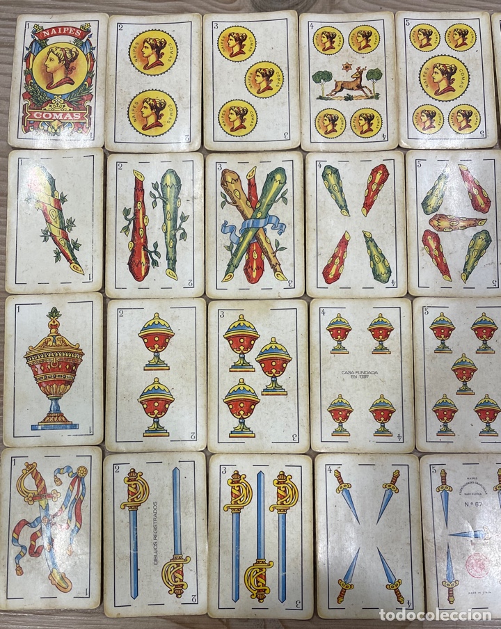 Barajas de cartas: Antigua Baraja De Naipes Comas - Foto 3