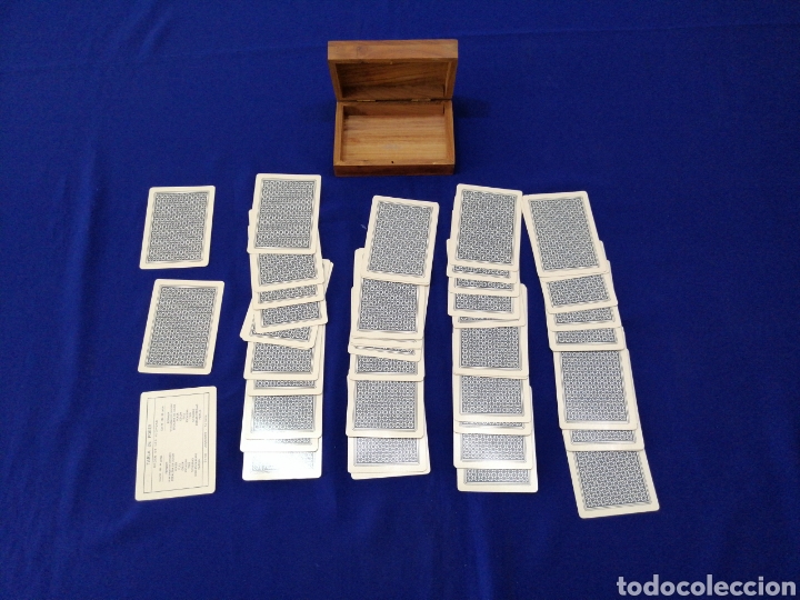 Barajas de cartas: NAIPES COMAS POKER EN CAJA MADERA - Foto 3