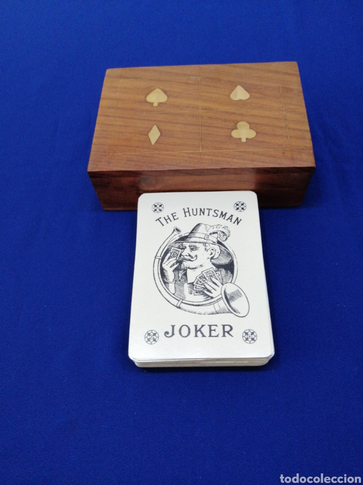 Barajas de cartas: NAIPES COMAS POKER EN CAJA MADERA - Foto 4