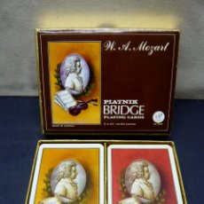 Barajas de cartas: PIATNIK BRIDGE - PLAYING CARDS - W. A. MOZART - 2 BARAJAS 54 CARTAS NAIPES. Lote 338559758