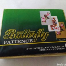 Barajas de cartas: LOTE DE 2 BARAJAS DE CARTAS VIENNA - AUSTRIA ( BUTTERFLY PATIENCE ) PIATNIK PLAYING CARDS N - 2053. Lote 357102455