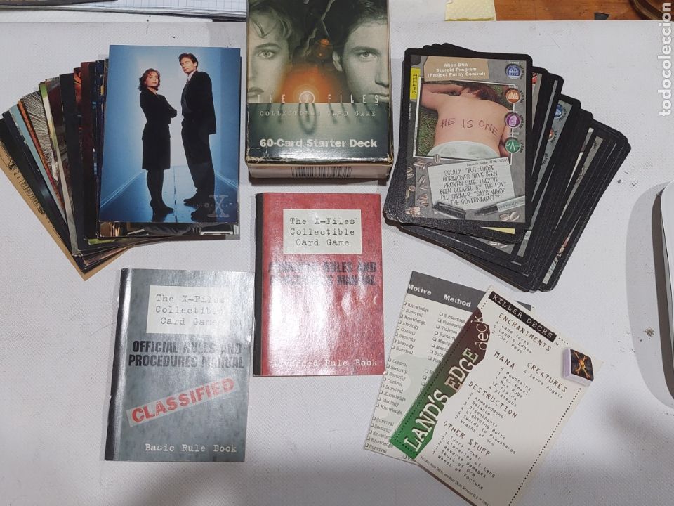 Barajas de cartas: EXPEDIENTE X 60 Cards Started Deck con Manuales. X-FILES - Foto 1