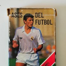 Mazzi di carte: BARAJA CARTAS POKER, H. FOURNIER: ASES DEL FUTBOL (AFE) - COMPLETA 33 CARTAS, AÑO 1986