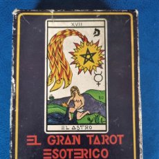 Barajas de cartas: EL GRAN TAROT ESOTERICO, ESTUCHE CON LIBRO COMPLETO DE INSTRUCCIONES FOURNIER 1976,. Lote 397243314
