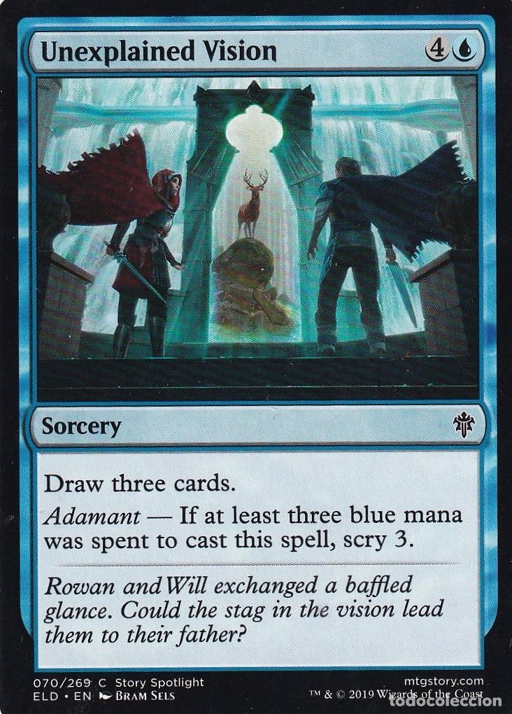 Barajas de cartas: Carta magic the gathering, deckmaster. Unexplained Visi&oacute;n, 070/269 c a&ntilde;o 2019 - Foto 1