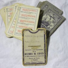 Barajas de cartas: BARAJA DE CARTAS HISTORIA DE ESPAÑA, MANUEL FRANCO COMPLETA 50 CARTAS. Lote 401308064