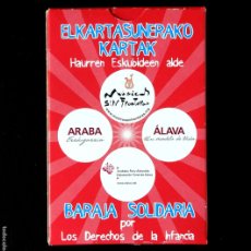 Barajas de cartas: KARTAK - ELKARTASUNERAKO - BARAJA SOLIDARIA - COMPLETA 1981 - EN VASCO Y ESPAÑOL - COMO NUEVA. Lote 403293294