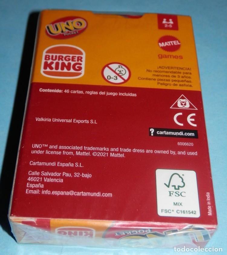 Barajas de cartas: BARAJA DE CARTAS-UNO BURGER KING - Foto 2