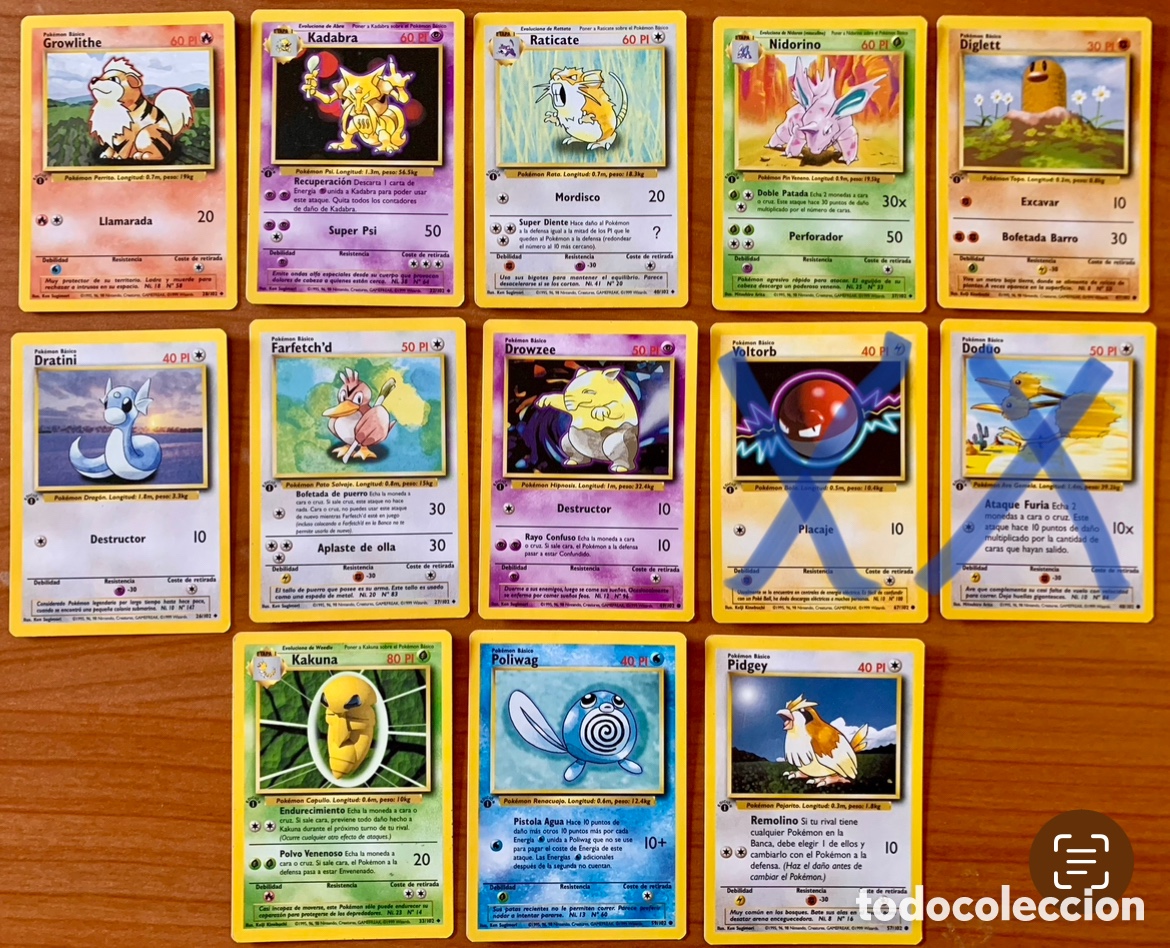 Lote impresionante de cartas pokemon 1 edición