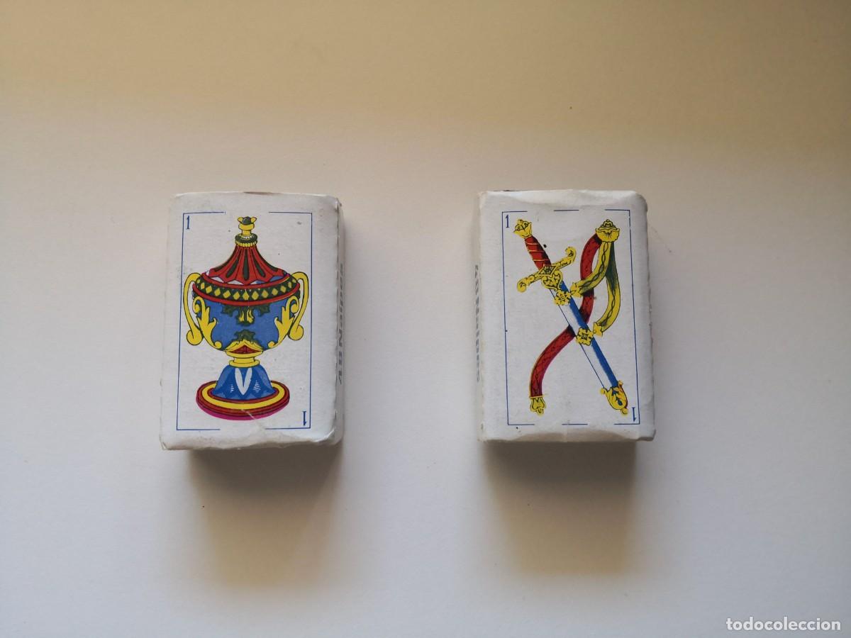 Barajas de cartas: 2 BARAJAS NAIPES MINIATURA - Foto 2