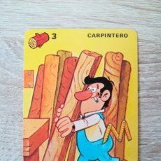 Barajas de cartas: CARPINTERO, CARTA Nº 3, BARAJA JUEGO DE LOS OFICIOS - HERACLIO FOURNIER - AÑO 1982.