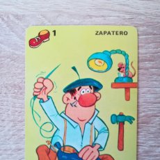 Barajas de cartas: ZAPATERO, CARTA Nº 1, BARAJA JUEGO DE LOS OFICIOS - HERACLIO FOURNIER - AÑO 1982.