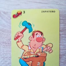Barajas de cartas: ZAPATERO, CARTA Nº 3, BARAJA JUEGO DE LOS OFICIOS - HERACLIO FOURNIER - AÑO 1982.