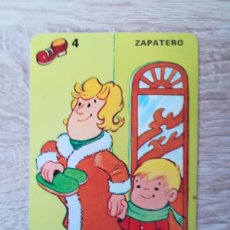 Barajas de cartas: ZAPATERO, CARTA Nº 4, BARAJA JUEGO DE LOS OFICIOS - HERACLIO FOURNIER - AÑO 1982.
