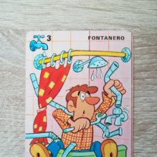 Barajas de cartas: FONTANERO, CARTA Nº 3, BARAJA JUEGO DE LOS OFICIOS - HERACLIO FOURNIER - AÑO 1982.