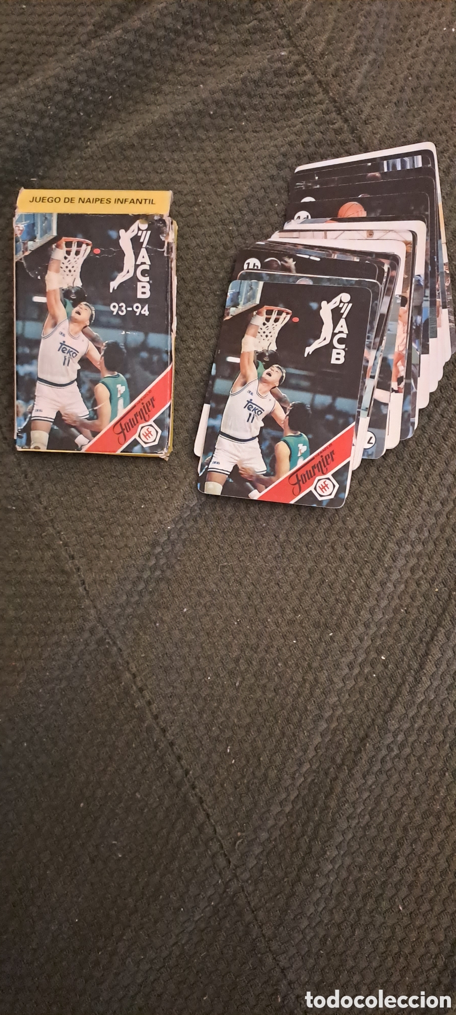Barajas de cartas: Baraja ACB 93 94 Fournier Baloncesto Sabonis Completa 32+instrucciones