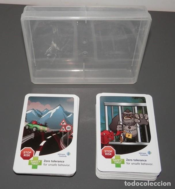 Barajas de cartas: DOS BARAJAS DE CARTAS-STOP RISK-SAFETY FIRST-JOHNSON CONTROLS - Foto 3