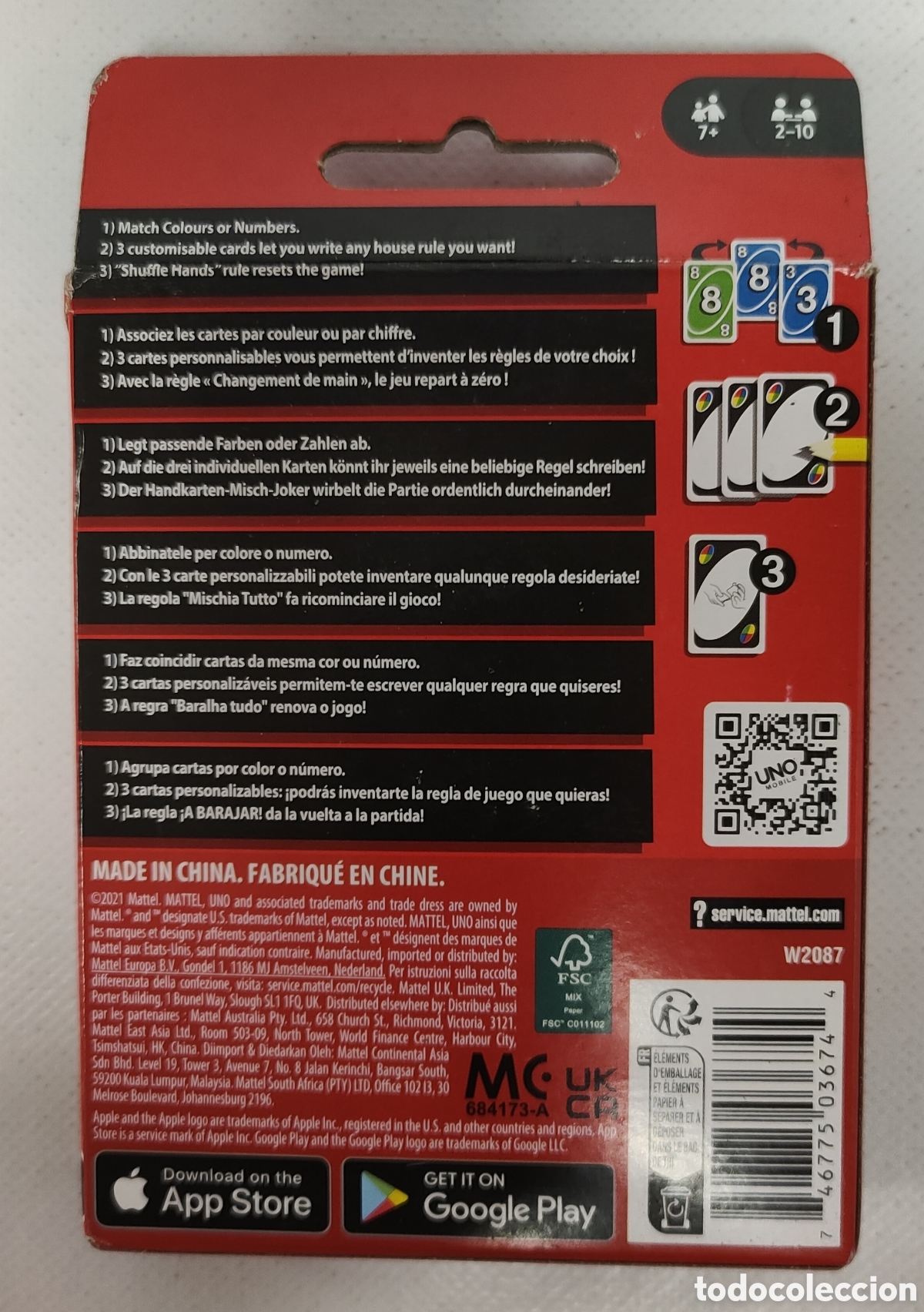 Barajas de cartas: UNO Juego de mesa de Mattel - Foto 2