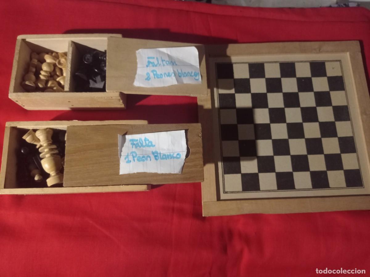 Barajas de cartas: Antiguo juego ajedrez de madera - Foto 1