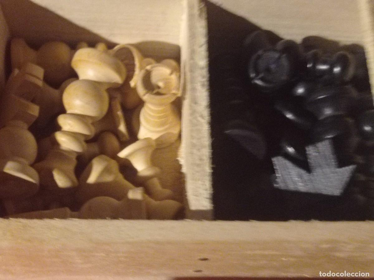 Barajas de cartas: Antiguo juego ajedrez de madera - Foto 3