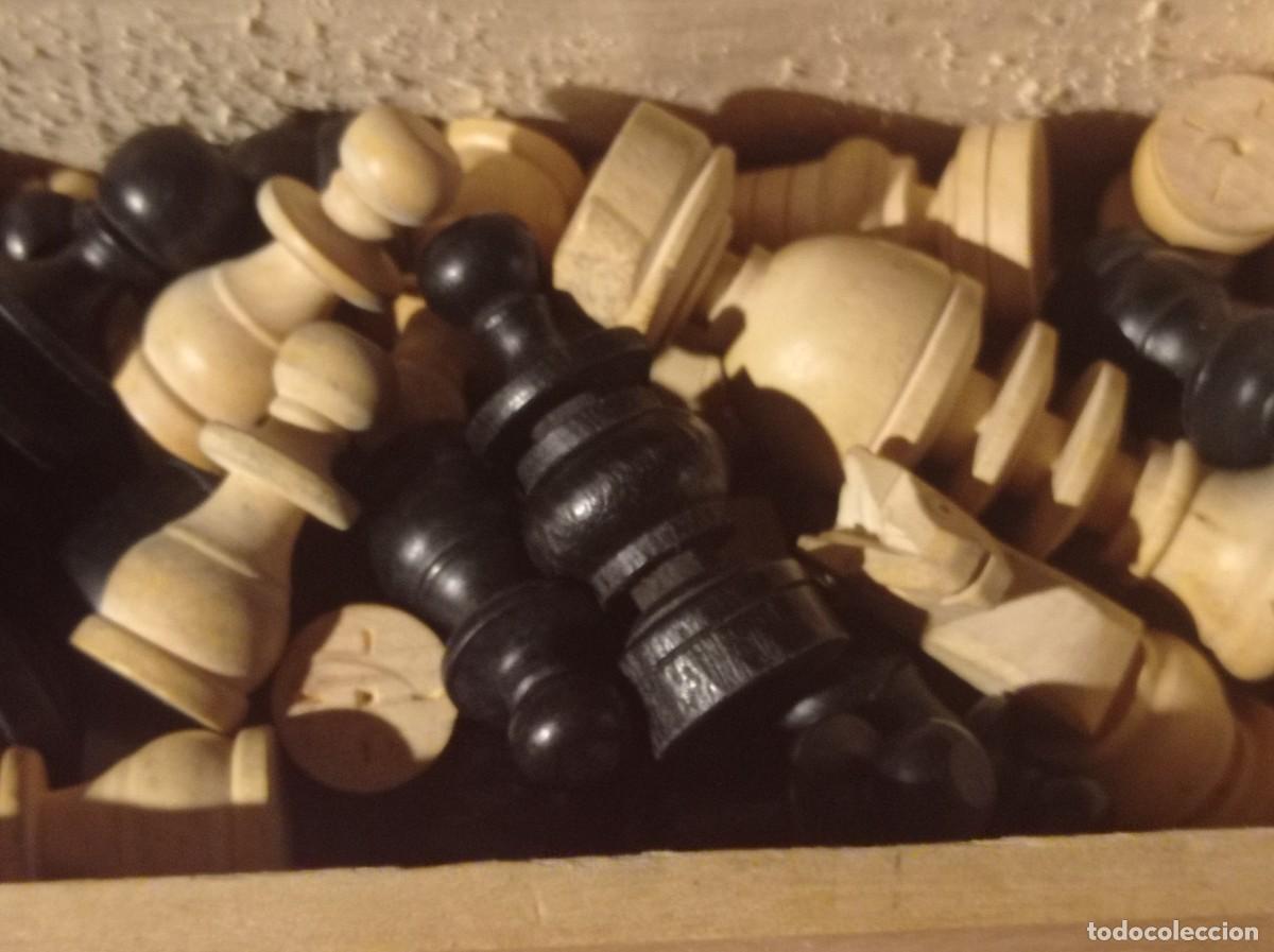 Barajas de cartas: Antiguo juego ajedrez de madera - Foto 6