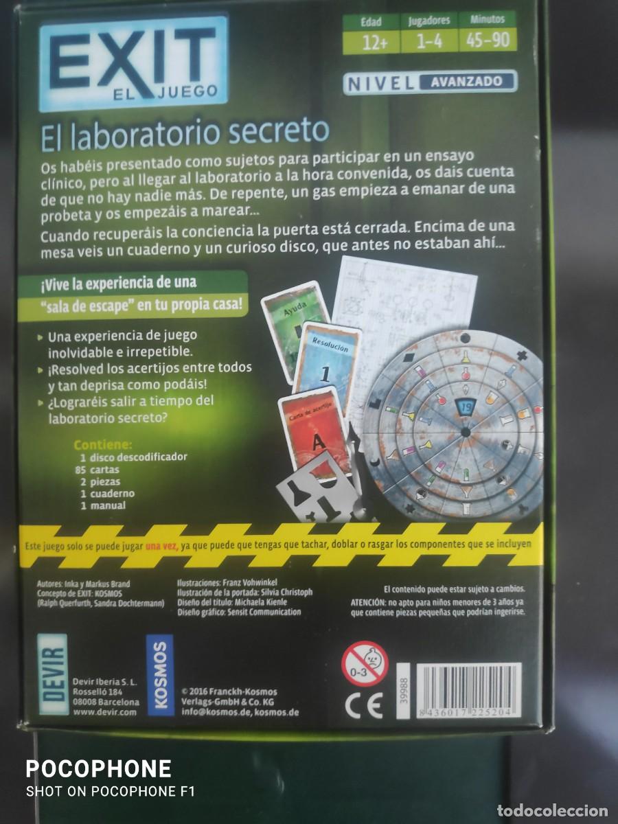 Barajas de cartas: DEVIR * EXIT: EL LABORATORIO SECRETO * - Foto 2