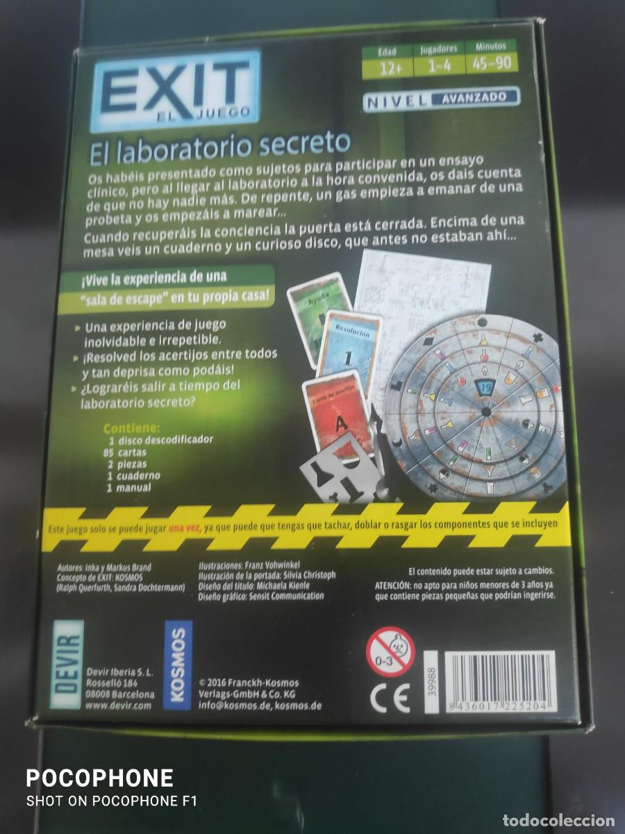 Barajas de cartas: DEVIR * EXIT: EL LABORATORIO SECRETO * - Foto 7
