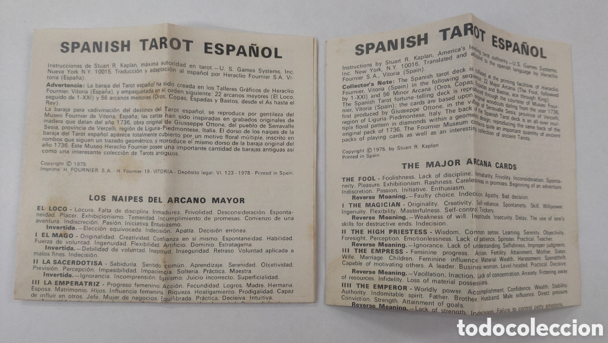 Barajas de cartas: Baraja de Tarot Espa&ntilde;ol - Foto 7
