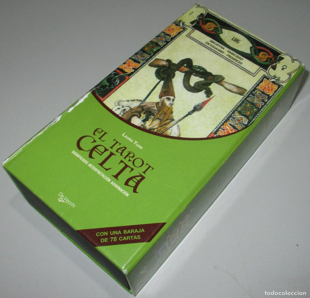 Barajas de cartas: EL TAROT CELTA, baraja + libro, De Vecchi 2006 - Foto 3