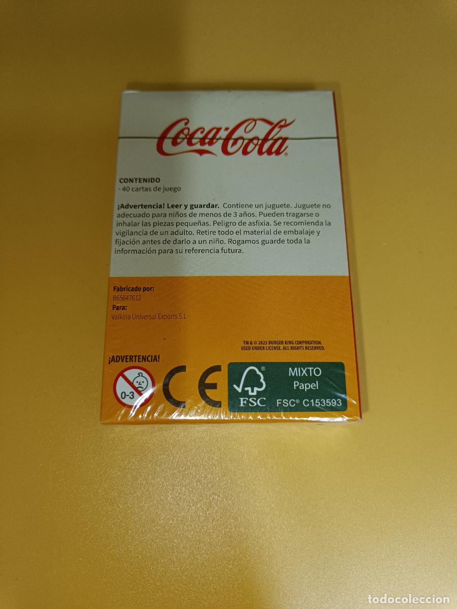 Barajas de cartas: BARAJA BURGER KING COCA COLA. PRECINTADA. - Foto 2
